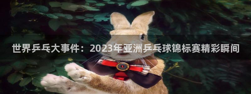 nba直播吧啊：世界乒乓大事件：2023年亚洲乒乓球锦标赛精彩瞬间